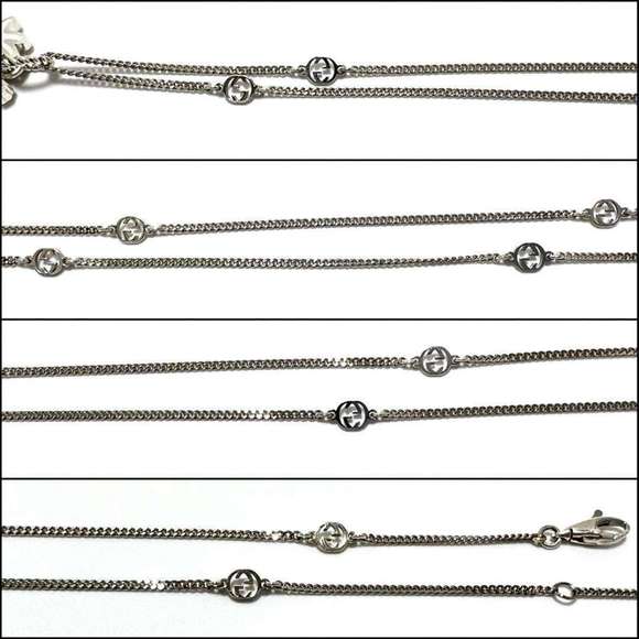 GUCCI Necklace Donald Interlocking Silver 925 - Picture 5 of 10